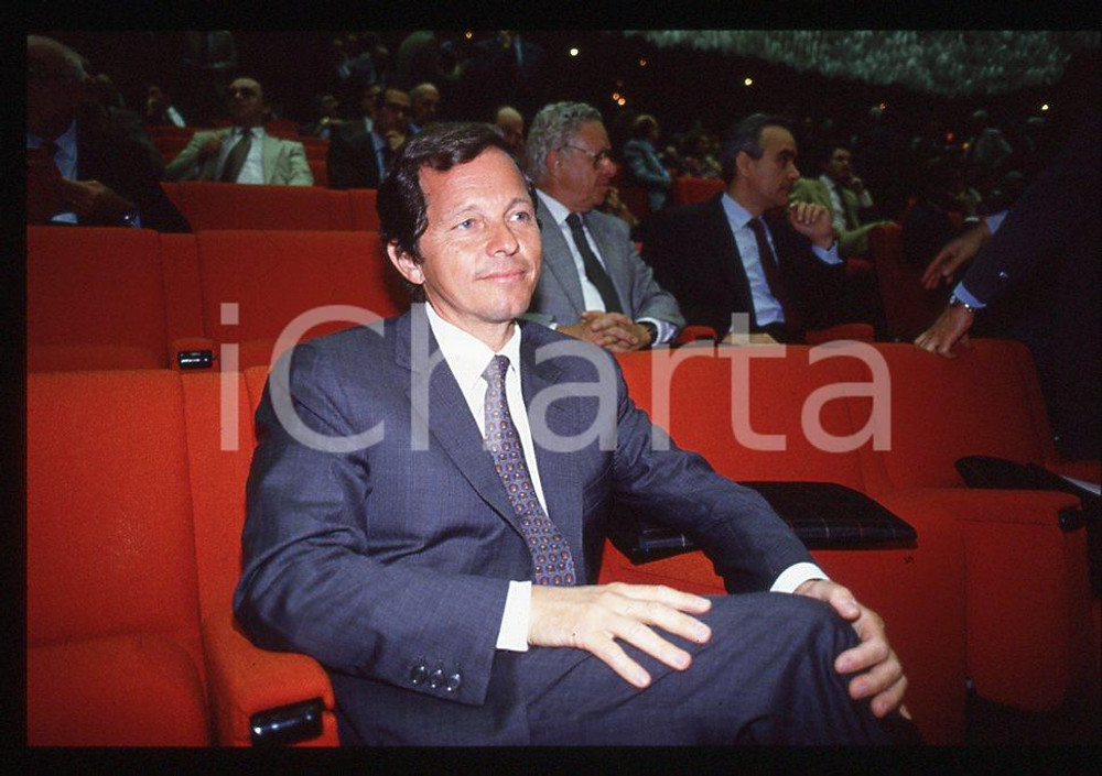 35mm vintage slide*1989 Giovanni BISIGNANI consiglio direttivo Alitalia 28