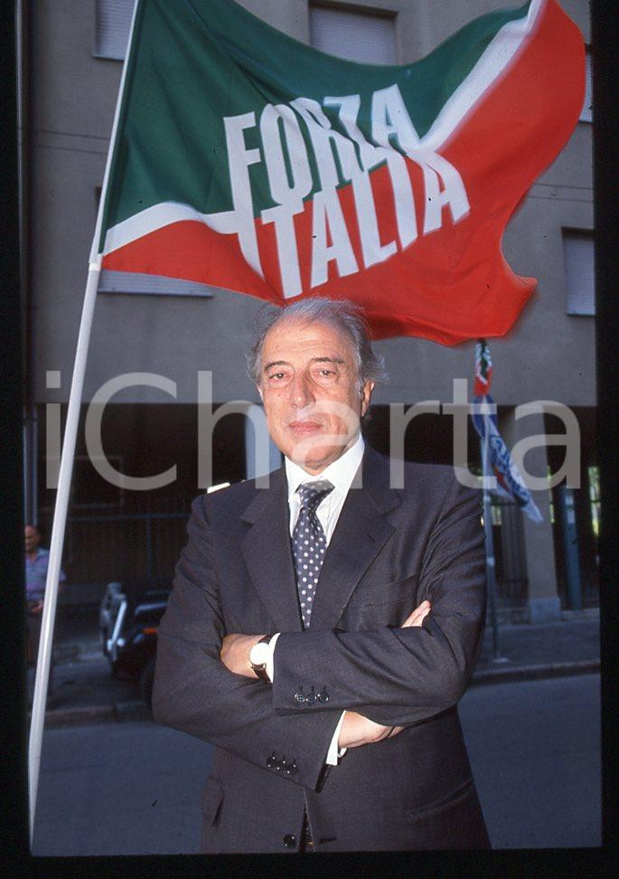 35mm vintage slide* MILANO Gaetano PECORELLA convegno FORZA ITALIA 4