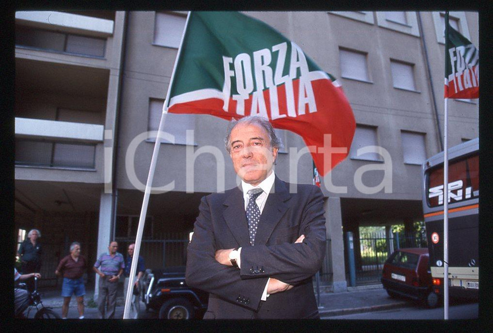 35mm vintage slide* MILANO Gaetano PECORELLA convegno FORZA ITALIA 5
