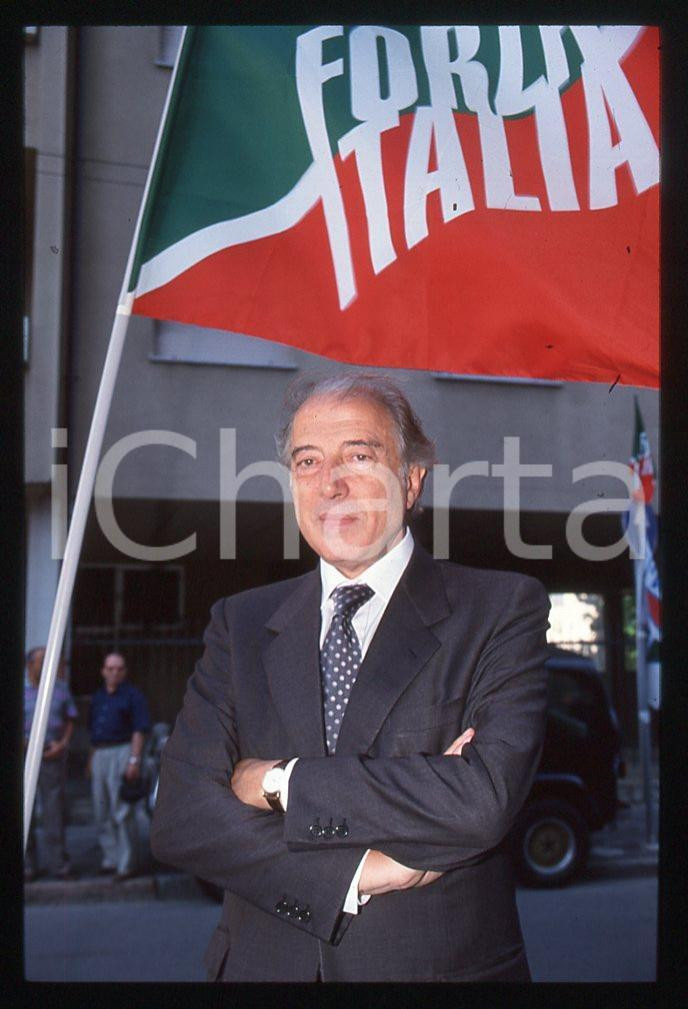 35mm vintage slide* MILANO Gaetano PECORELLA convegno FORZA ITALIA 2