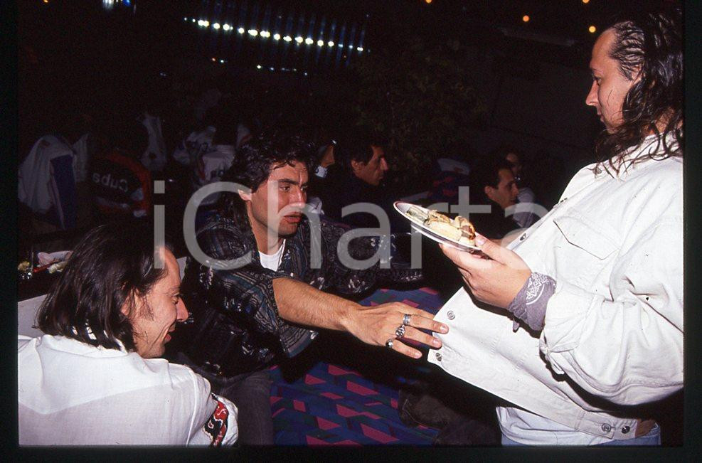 35mm vintage slide* 1991 MUSICA Luciano LIGABUE ,Andrea MINGARDI e Paolo BELLI 2