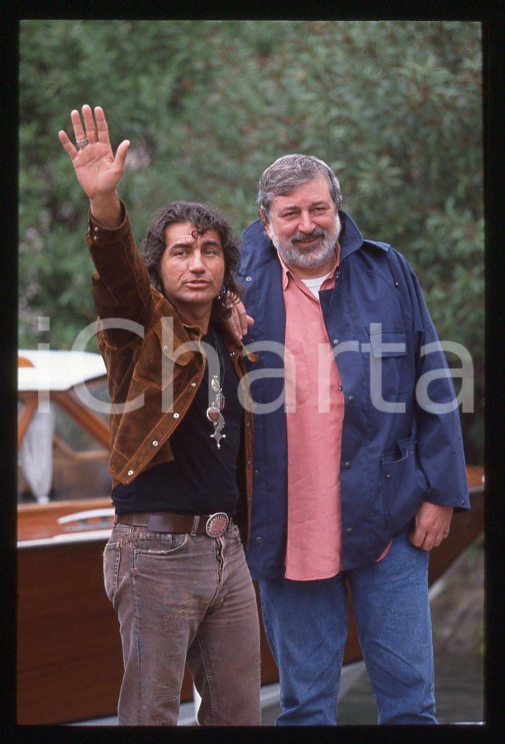 35mm vintage slide* 1995 VENEZIA MUSICA Luciano LIGABUE e Francesco GUCCINI