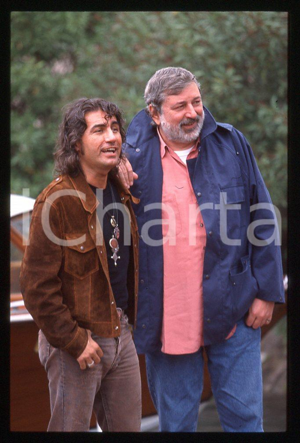 35mm vintage slide* 1995 VENEZIA MUSICA Luciano LIGABUE e Francesco GUCCINI 1