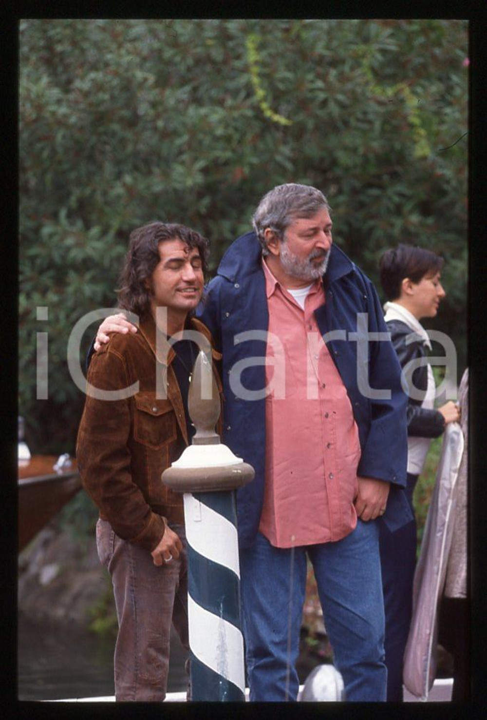 35mm vintage slide* 1995 VENEZIA MUSICA Luciano LIGABUE e Francesco GUCCINI 2