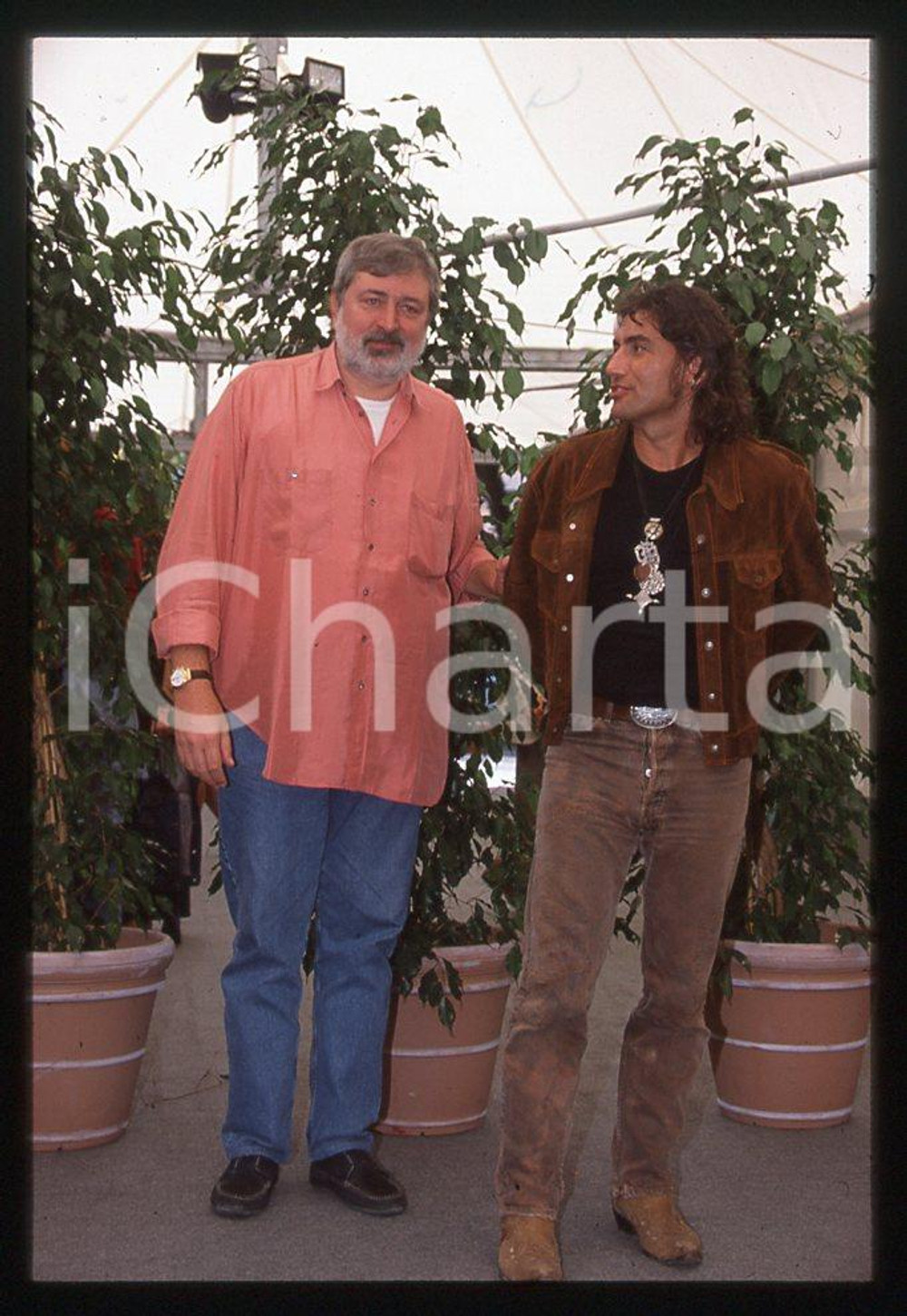 35mm vintage slide* 1995 VENEZIA MUSICA Luciano LIGABUE e Francesco GUCCINI 5