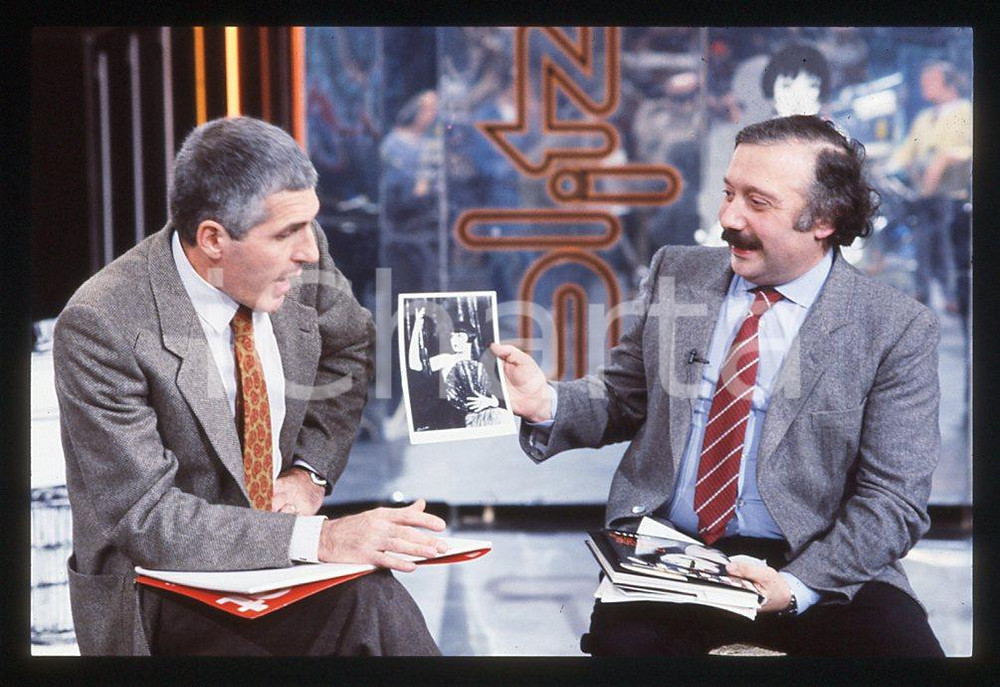 35mm vintage slide* 1996 FUMETTISTA  Guido CREPAX e Gianni MINA'