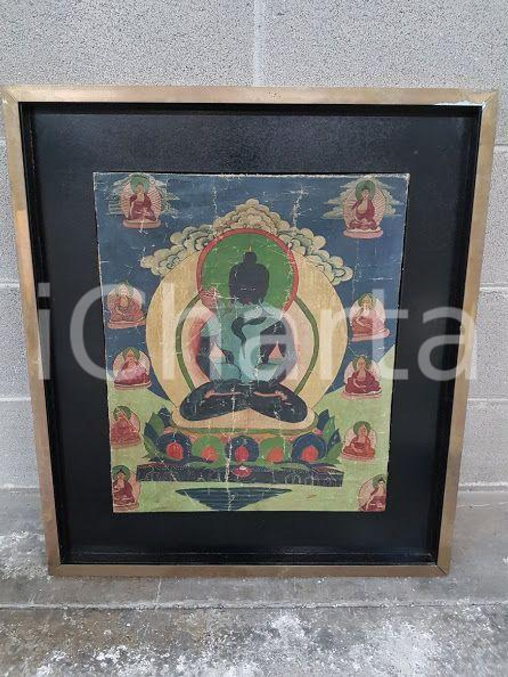 1975 CINA VINTAGE Spiritualità ed eros orientale - quadro 60,5 x 68,5 cm