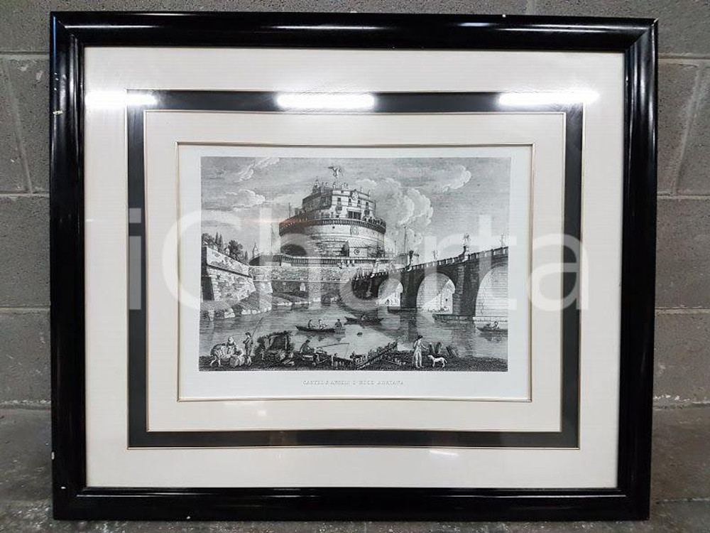 1970  Castel Sant'Angelo Mole Adriana - stampa con cornice 83 x 70 cm