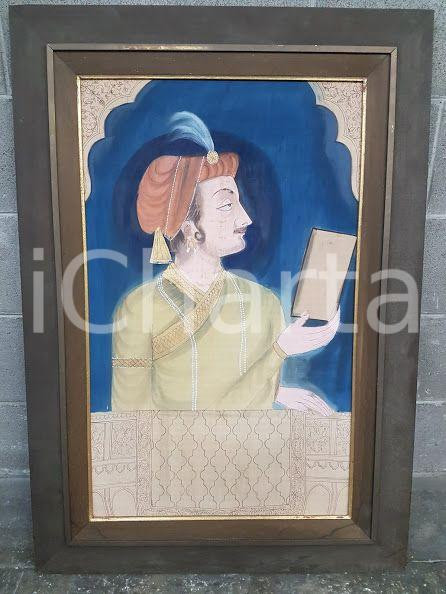 1970 ORIENTE VINTAGE Studioso in lettura - quadro 67 x 124 cm