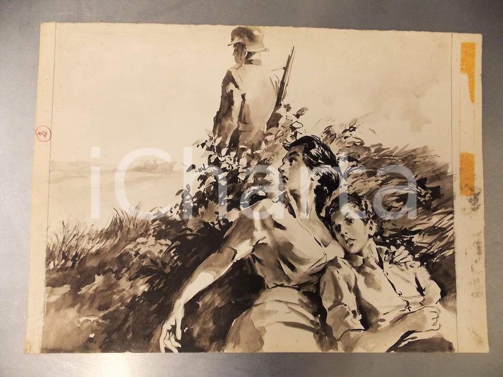 1965 Alfonso ARTIOLI - Tavola originale per "Il tedesco" di Michele Prisco