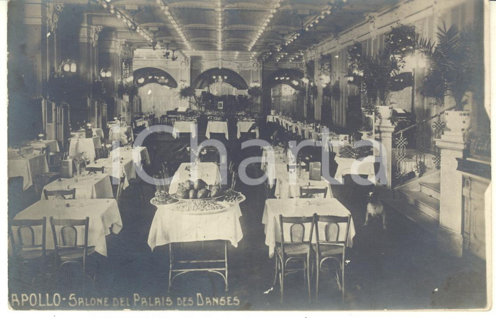 Cartolina originale da collezione 1925 ca MILANO Via Torino  Salone del PALAIS DES DANSES Foto cartolina RESTELLI 1