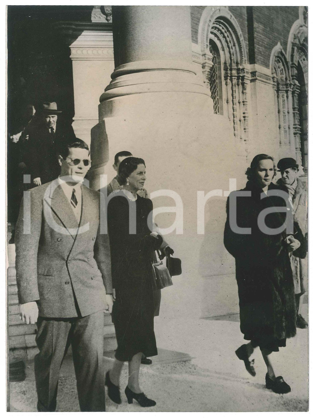 1955 ca NICE (FRANCE) Ex King Michael of ROMANIA leaving the Orthodox Church