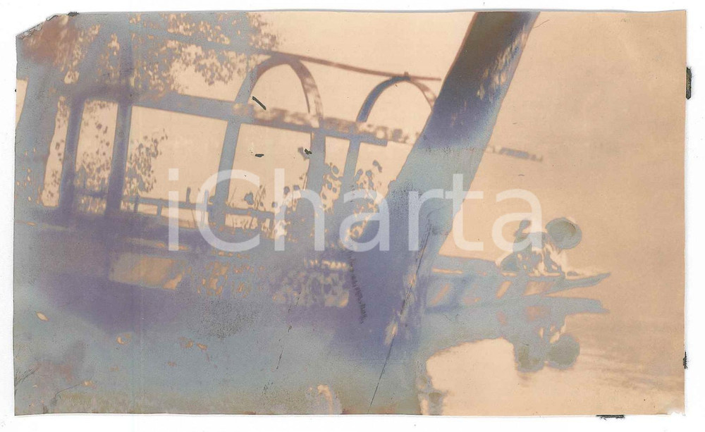 1910 ca Area di LECCO Coppia in barca sul lago *Fotografia ANONIMA 15x9 cm