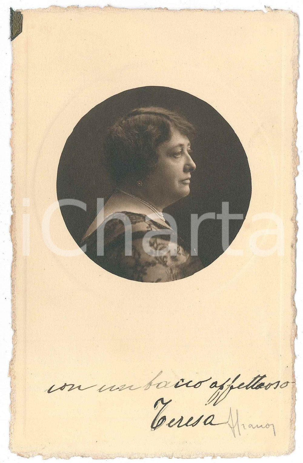 Fotografia d epoca originale 1910 ca  LOMBARDIA Ritratto di donna in abito di pizzo Fotografia ANONIMA 11x18 1