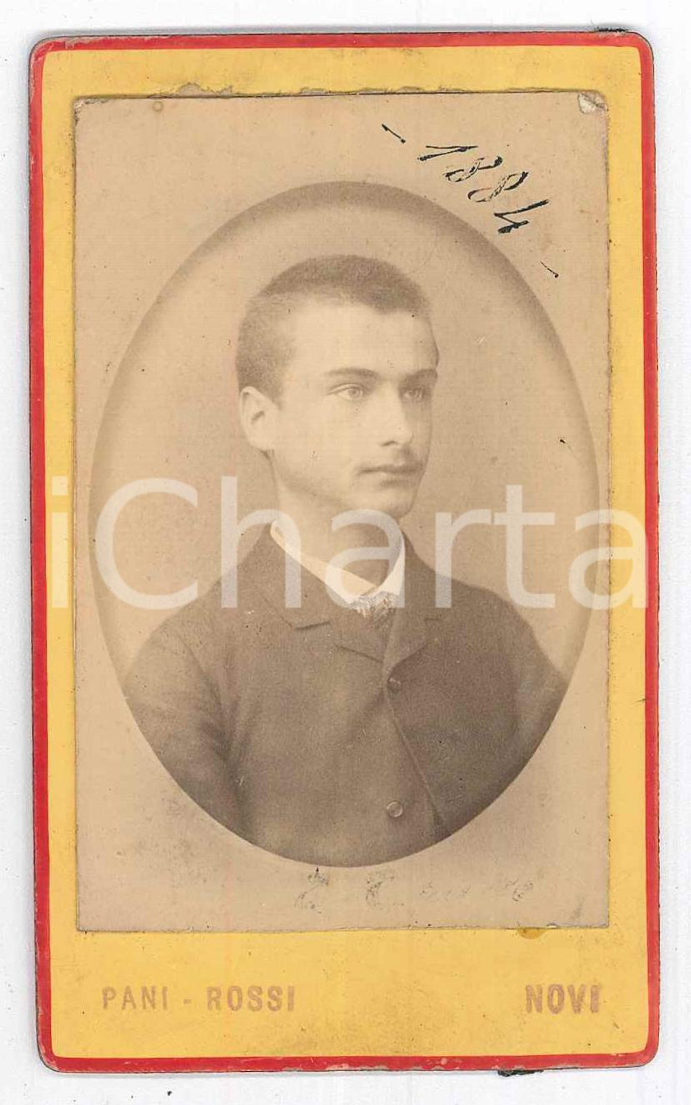 1884 NOVI LIGURE - Ritratto di giovane ragazzo *Foto PANI - ROSSI CDV