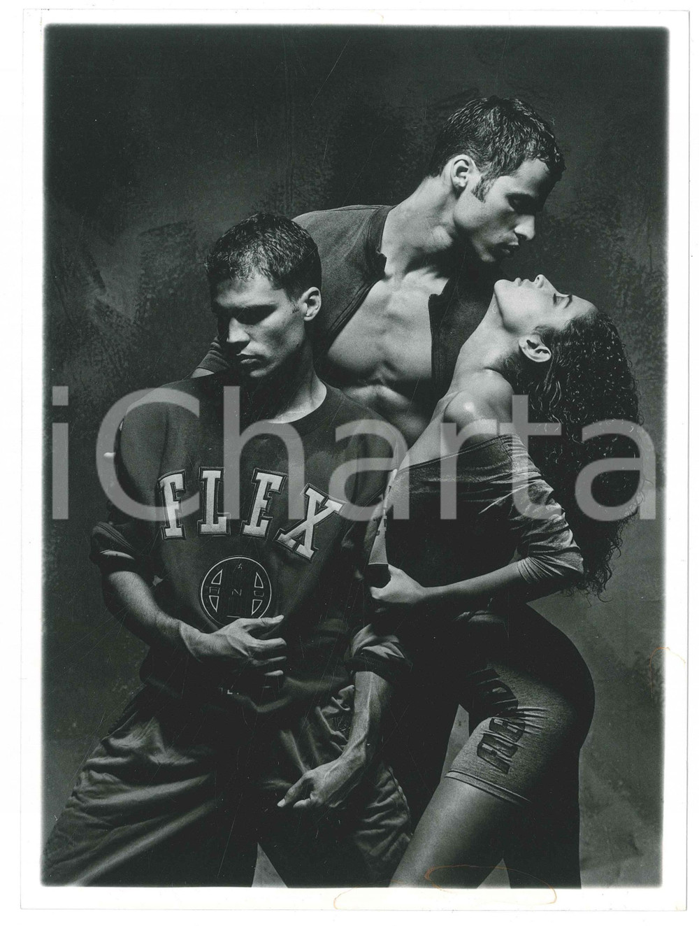 1990 ca MODA SPORT Modelli indossano abbigliamento FLEX SPORTS APPAREL - Foto