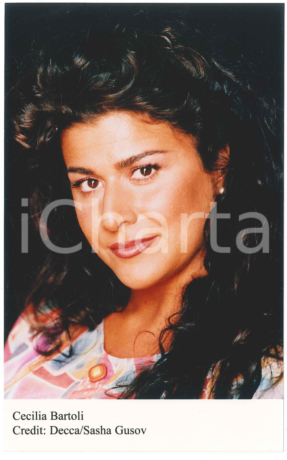 Fotografia d epoca originale 1990 ca LIRICA  Cecilia BARTOLI Ritratto del mezzosoprano  Foto 13x20 cm 5 1