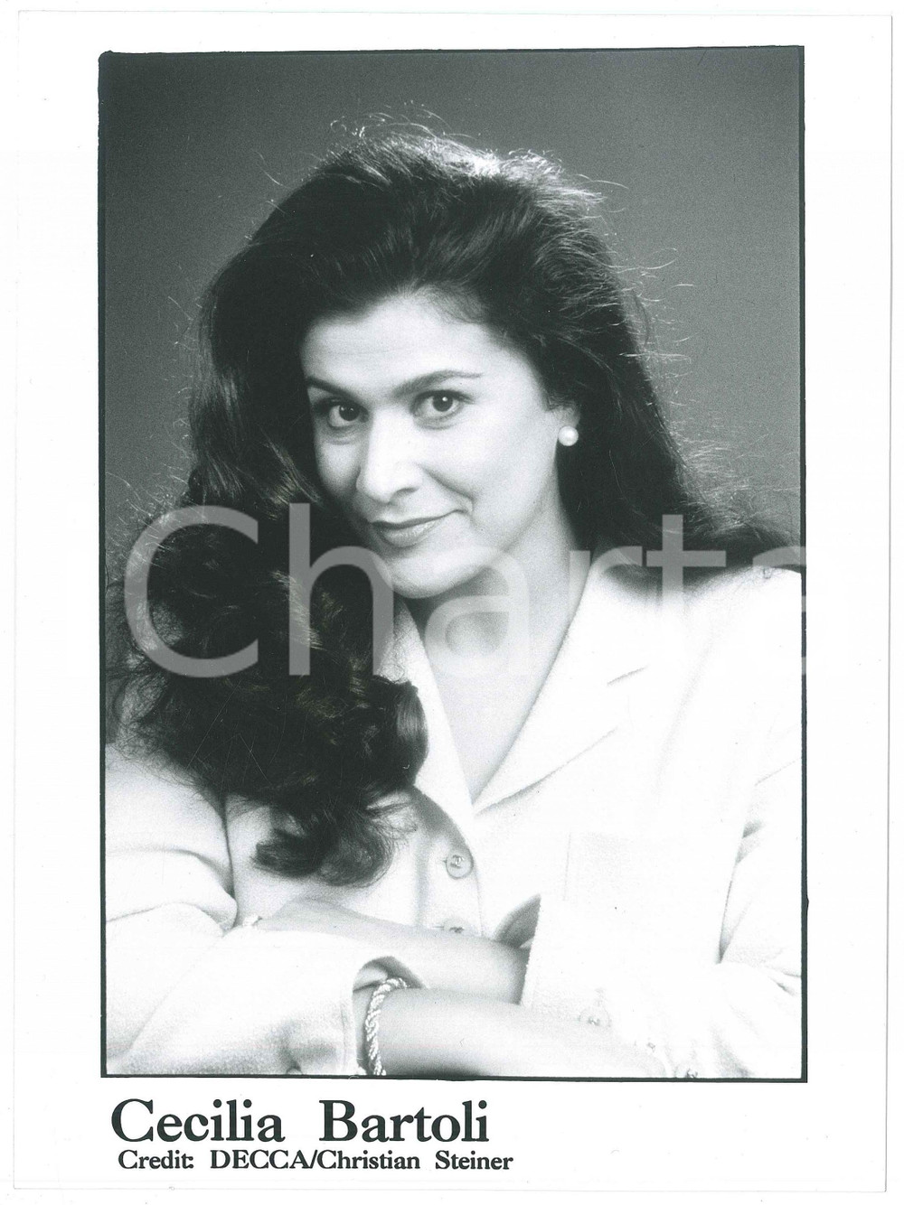Fotografia d epoca originale 1990 ca LIRICA  Cecilia BARTOLI Ritratto del mezzosoprano  Foto 18x24 cm 1 1