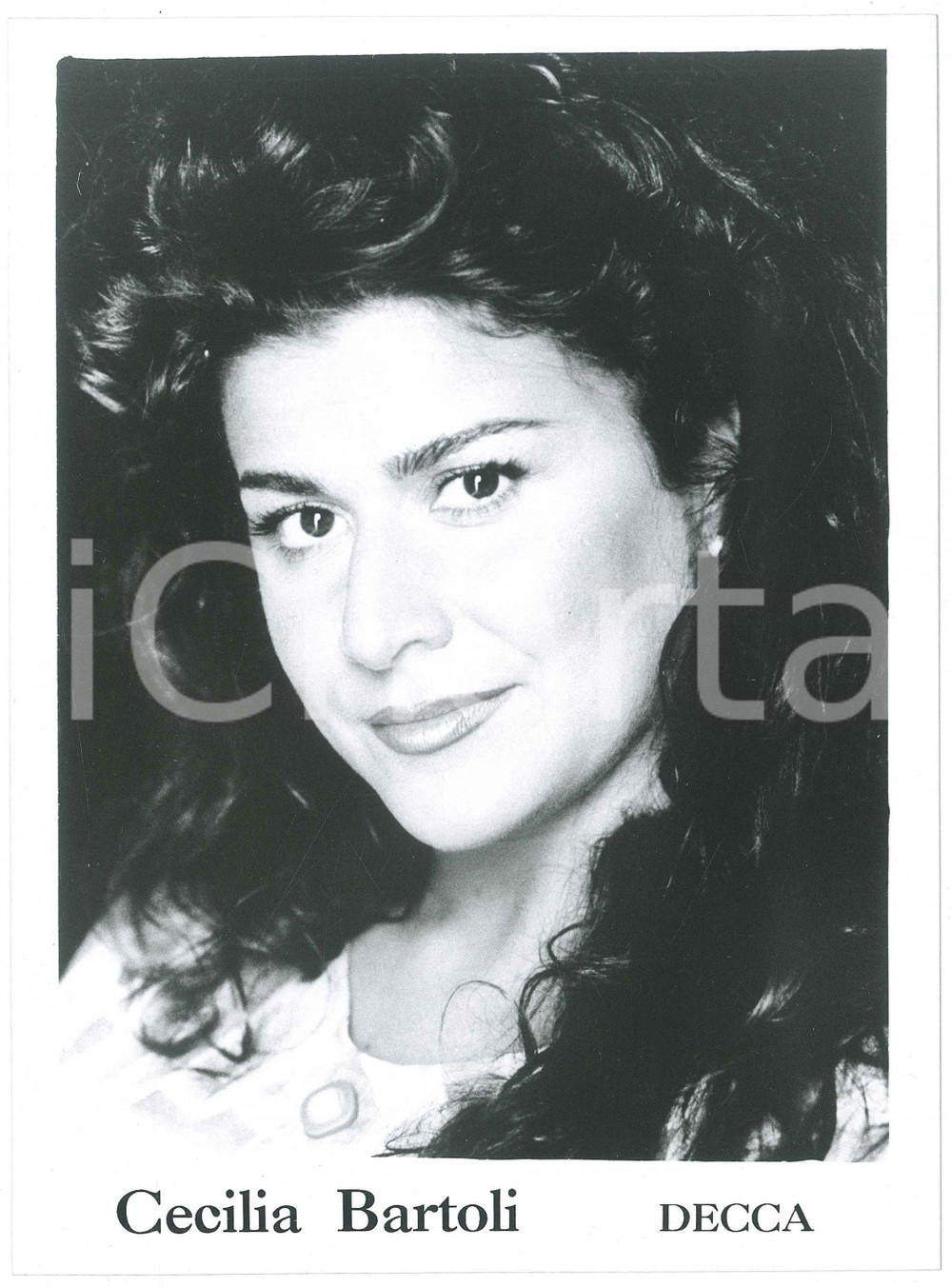 Fotografia d epoca originale 1990 ca LIRICA  Cecilia BARTOLI Ritratto del mezzosoprano  Foto 18x24 cm 2 1