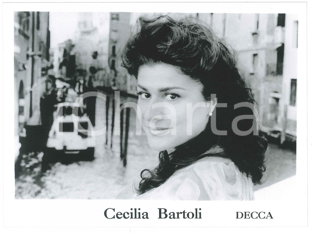 1990 ca VENEZIA - LIRICA Cecilia BARTOLI Ritratto del mezzosoprano - Foto 24x18 Fotografia di agenzia.  GOOD/buono  Formato: 24x18 cm originale e autentica 1