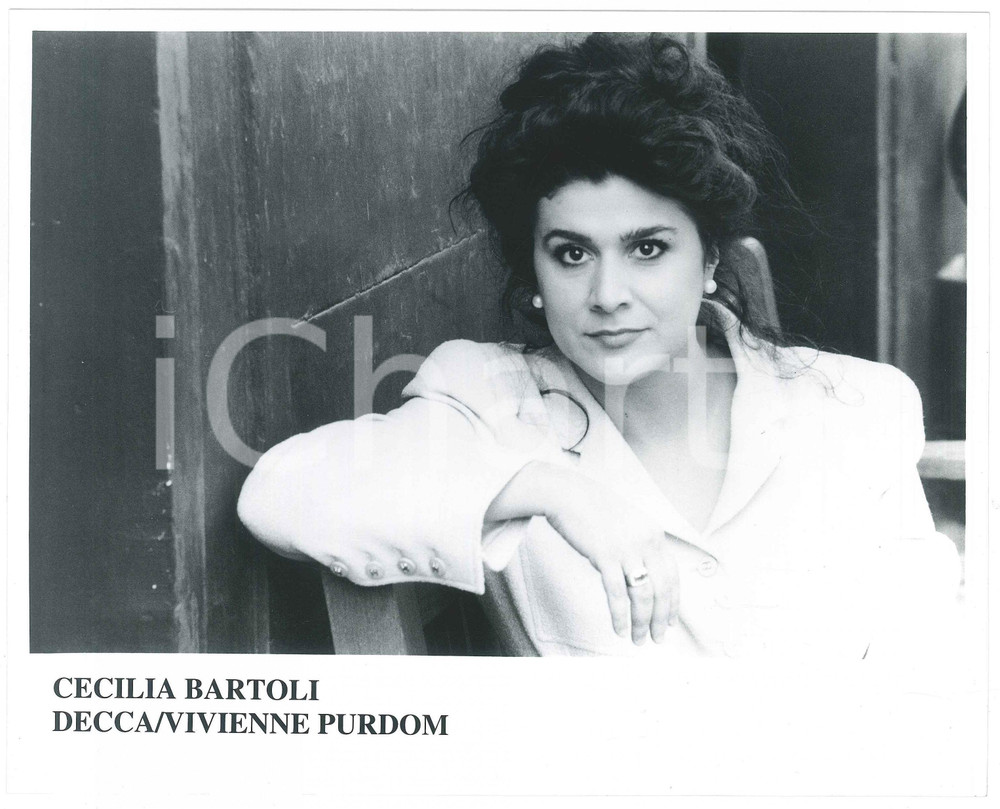 Fotografia d epoca originale 1990 ca LIRICA  Cecilia BARTOLI Ritratto del mezzosoprano  Foto 25x20 cm 4 1