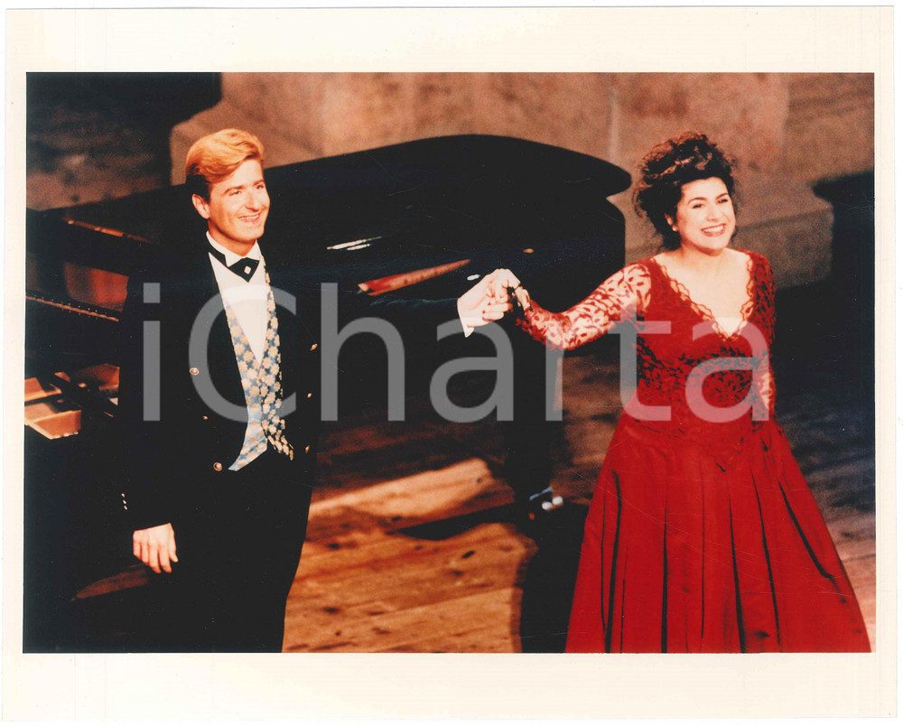Fotografia d epoca originale 1998 VICENZA Teatro Olimpico  Cecilia BARTOLI e JeanYves THIBAUDET  Foto 2 1