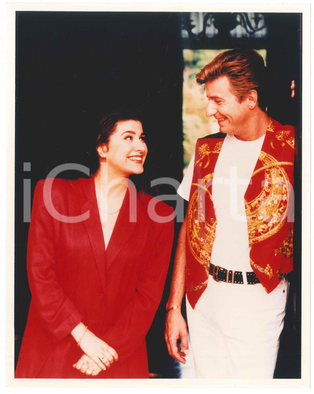 1995 ca MUSICA - LIRICA Cecilia BARTOLI e Jean-Yves THIBAUDET - Foto Fotografia di agenzia.  POOR/danneggiato piegatura verticale Formato: 20x25 cm originale e autentica 1
