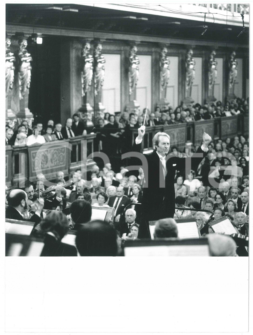 Fotografia d epoca originale 1985 ca WIEN Carlo Maria GIULINI and WIENER PHILARMONIKER Photo 17x24 2 1