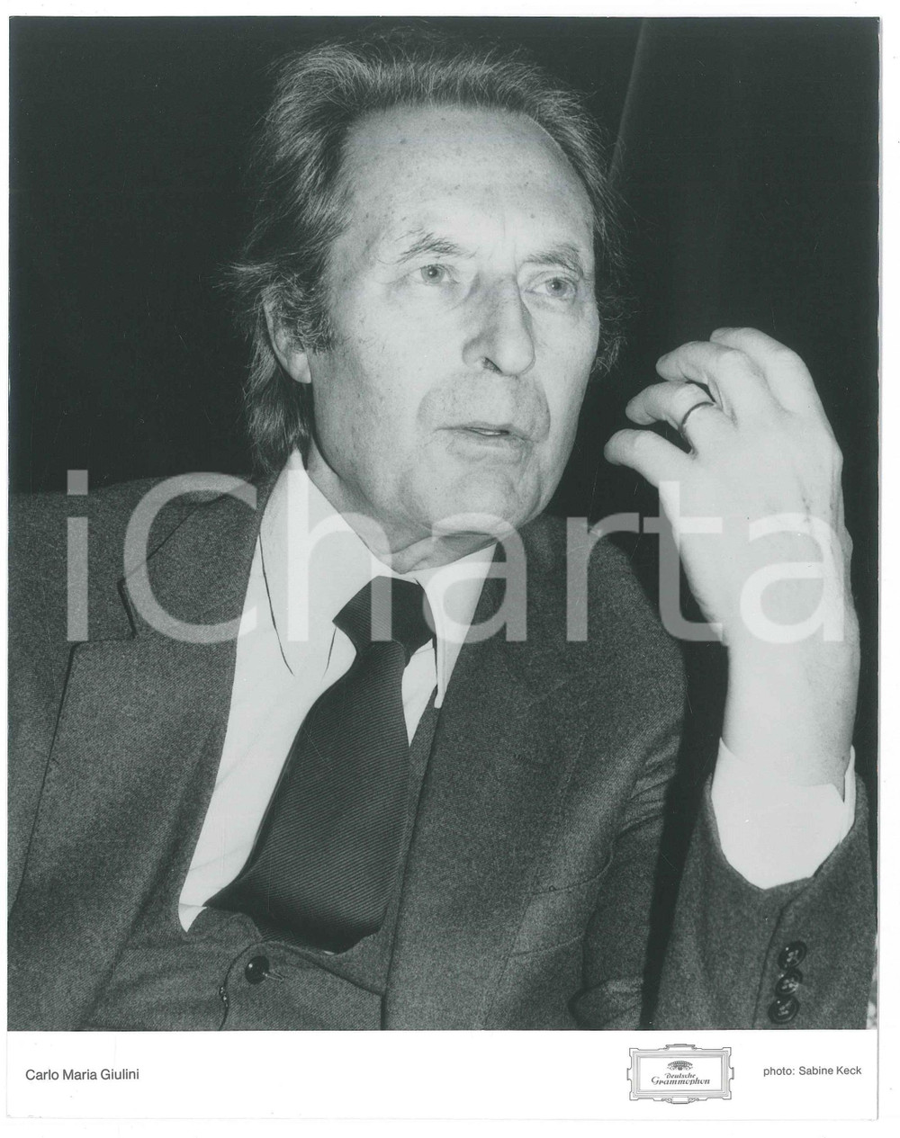 Fotografia d epoca originale 1990 ca MUSICA Carlo Maria GIULINI Ritratto del direttore d orchestra  Foto 3 1