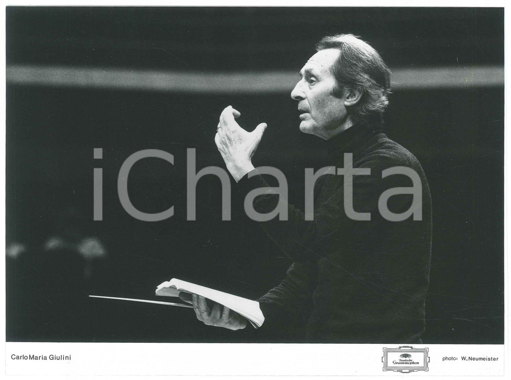 Fotografia d epoca originale 1990 ca MUSICA CLASSICA Carlo Maria GIULINI durante le prove  Foto 2 1