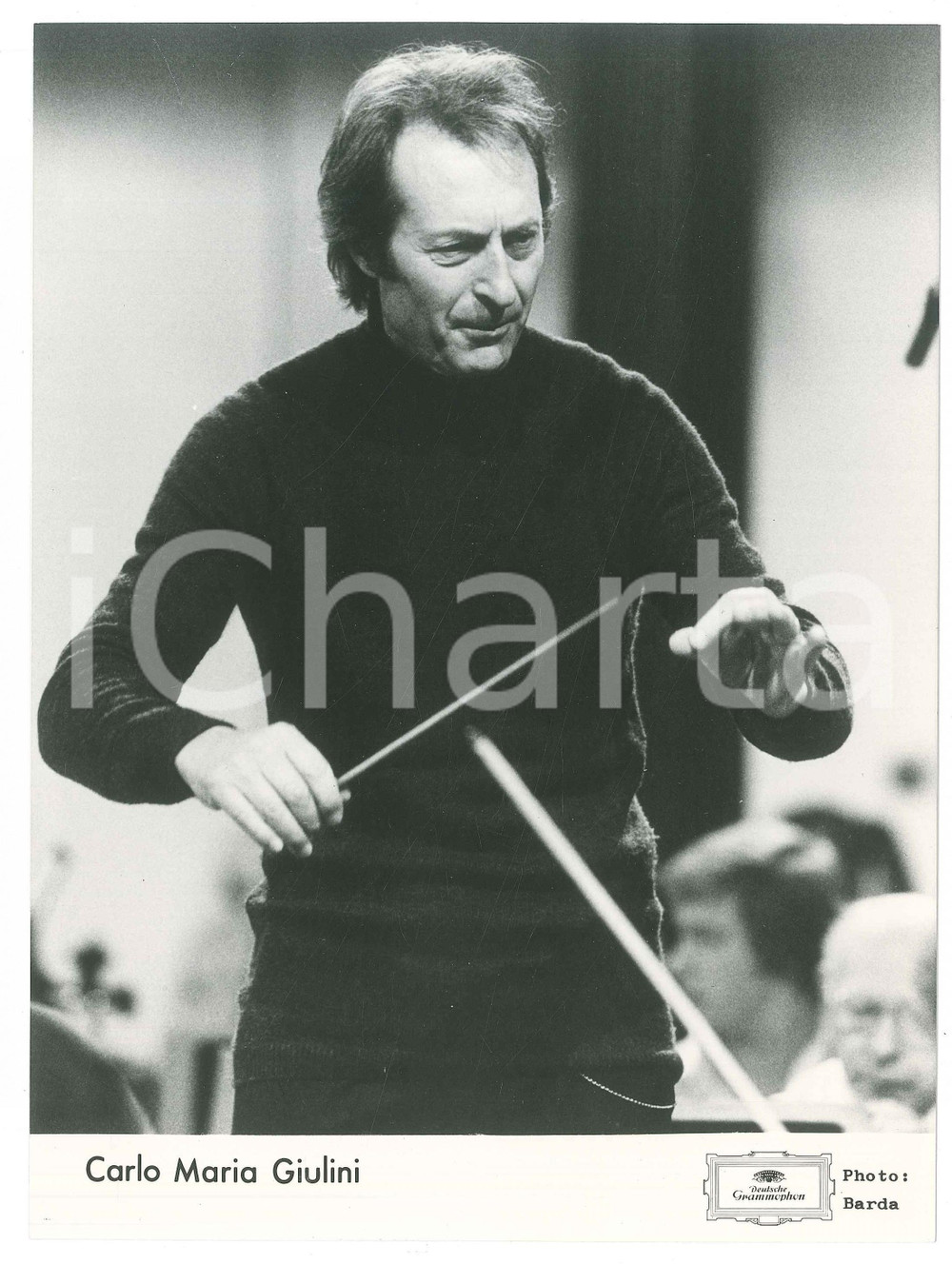 Fotografia d epoca originale 1990 ca MUSICA CLASSICA Carlo Maria GIULINI Ritratto durante le prove  Foto 4 1