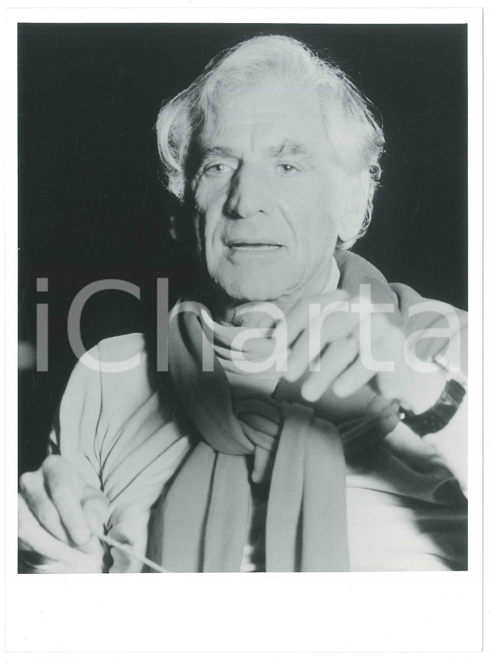 1980 ca MUSICA Leonard BERNSTEIN Ritratto del compositore - Foto 17x23 cm (2)