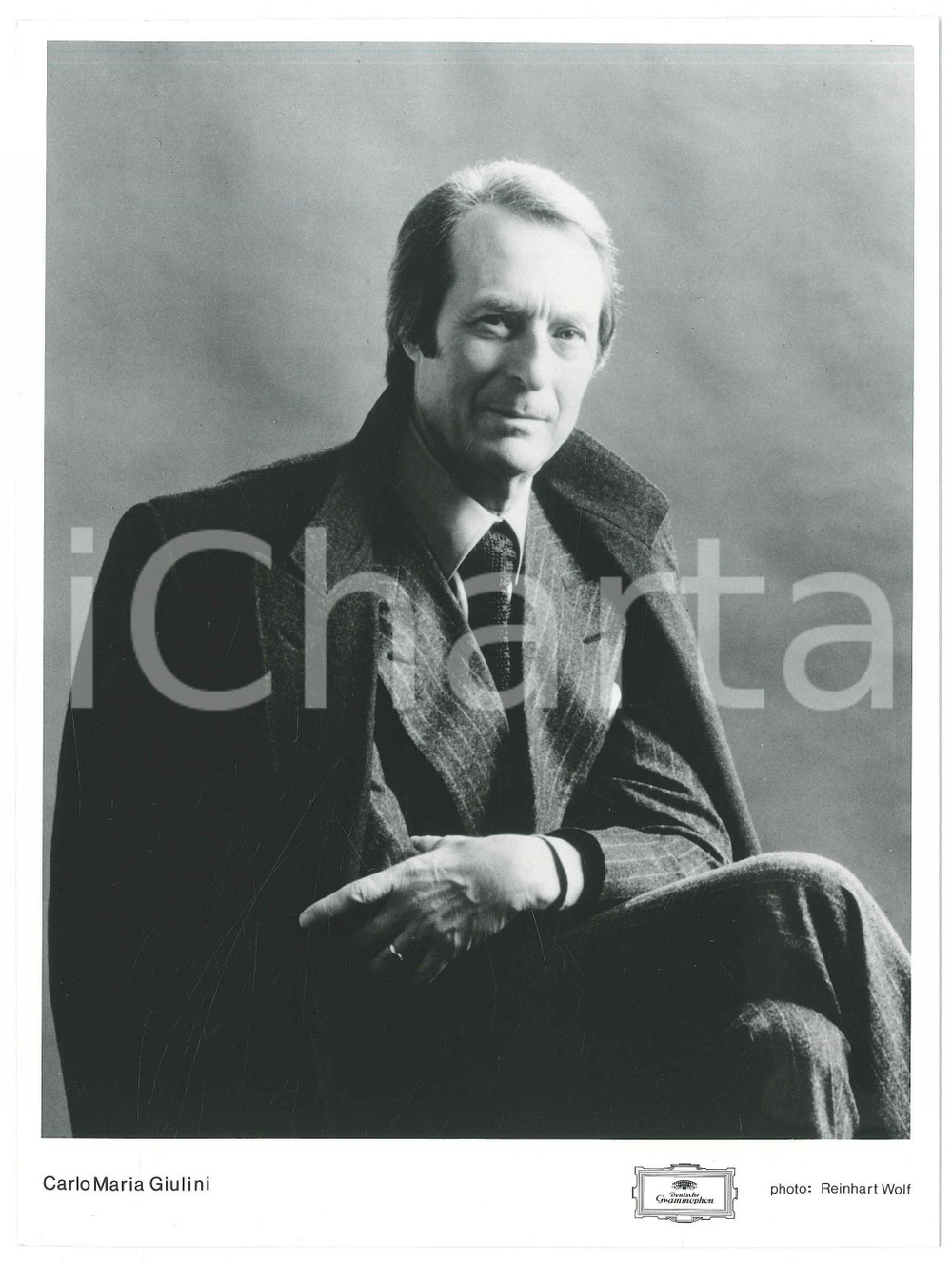 1990 ca MUSICA Carlo Maria GIULINI Ritratto del direttore d'orchestra - Foto (6) Fotografia di agenzia.  GOOD/buono  Formato: 18x24 cm originale e autentica 1