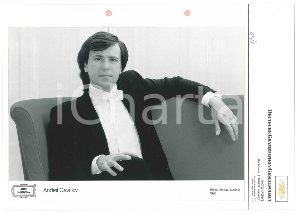 Fotografia d epoca originale 1990 ca MUSICA  Andrej VladimiroviÄ GAVRILOV  Foto DEUTSCHE GRAMMOPHON 2 1
