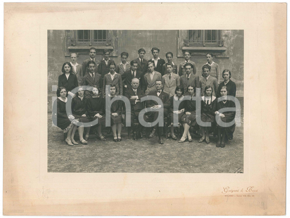 Fotografia d epoca originale 1930 MILANO Classe liceale femminile  Foto GUIGONI & BOSSI 32x24 cm 1
