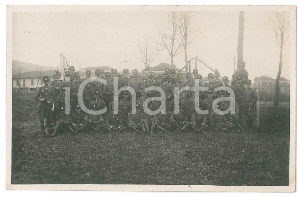 Fotografia d epoca originale 1920 ca REGIO ESERCITO  PINEROLO Battaglione allievi ufficiali  Foto FRESCURA 1