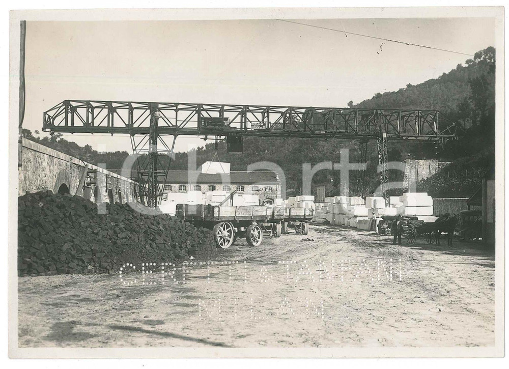 Fotografia d epoca originale 1920 ca LOMBARDIA Ditta CERETTI & TANFANI  Cantiere  Foto 16x12 cm 1