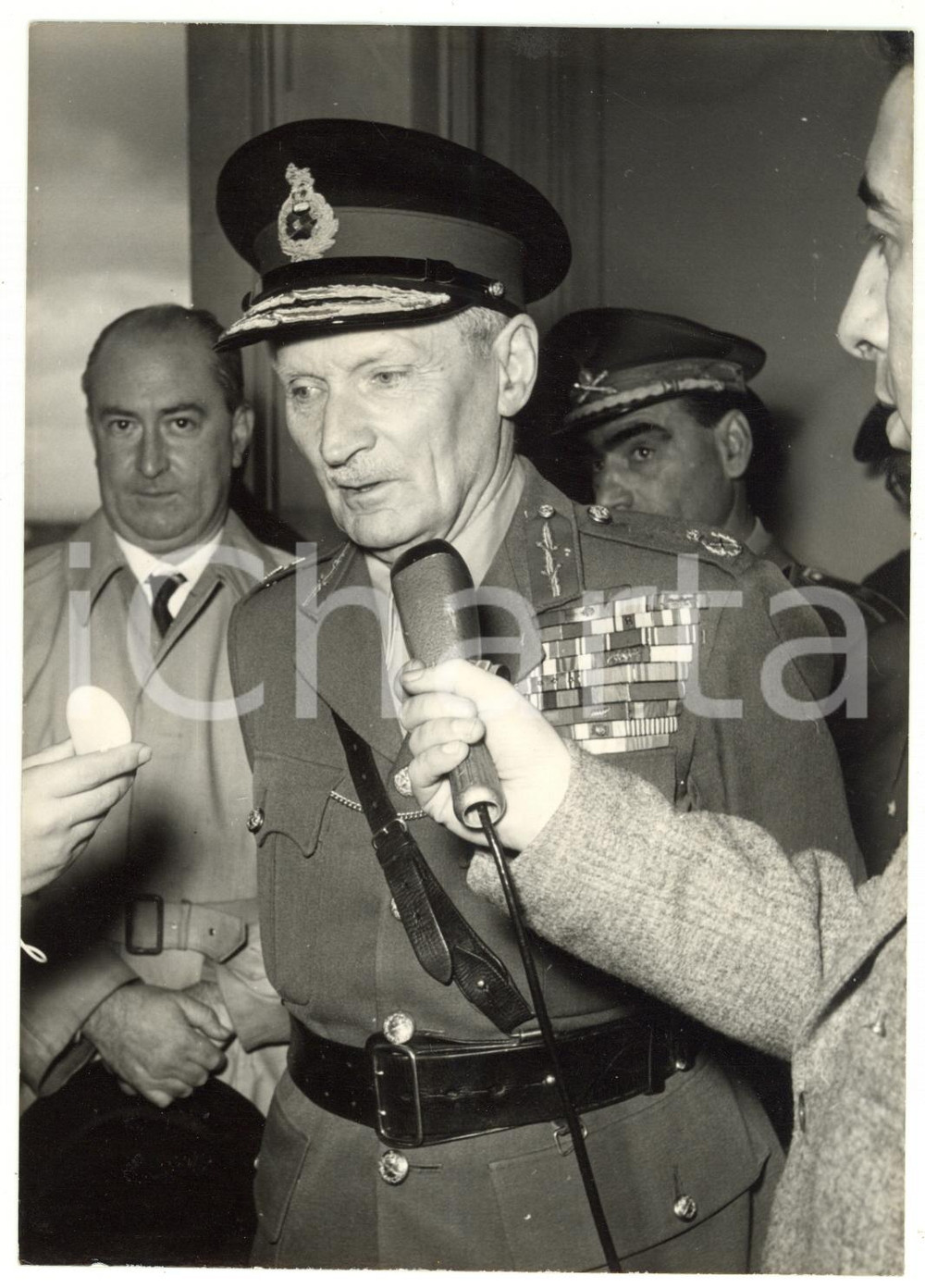1957 ROMA Generale Bernard MONTGOMERY in conferenza stampa *Foto 13x18 cm