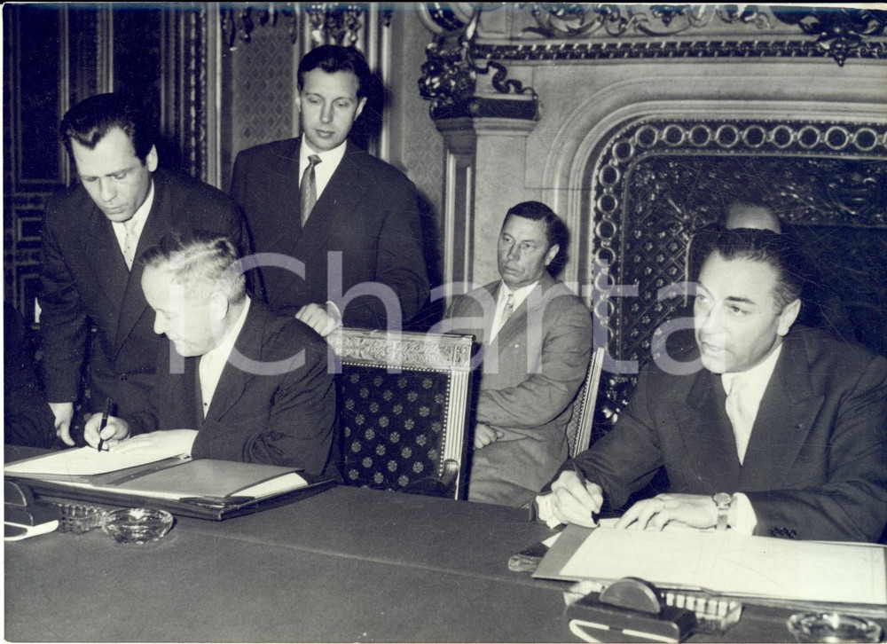1960 PARIS Accordo FRANCIA-URSS per atomica - Vassili EMELIANOV Pierre COUTURE