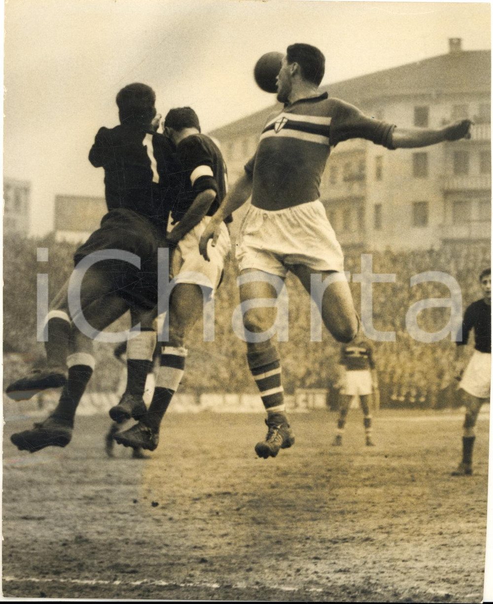 1960 ca CALCIO SERIE A TORINO-SAMPDORIA Azione di Ernst OCWIRK - Foto 15x18 cm