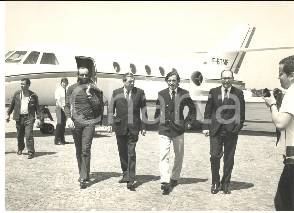1972 ROMA AUTOMOBILISMO Arrivo di Graham HILL e Henri PESCAROLO con aereo F-BTMF