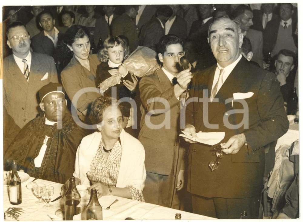 1954 VILLANOVA /PORTOGRUARO Gaetano MARZOTTO al pranzo offerto ai dipendenti