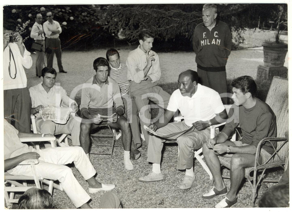1956 SANT'AMBROGIO /VARESE CALCIO Ritiro MILAN - Elliot VAN ZANDT con la squadra