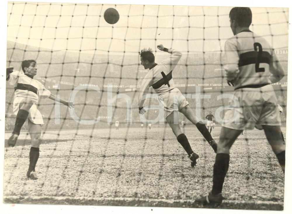 1956 CALCIO Serie A MILAN-BOLOGNA 3-0 Deviazione di testa di Nils LIEDHOLM