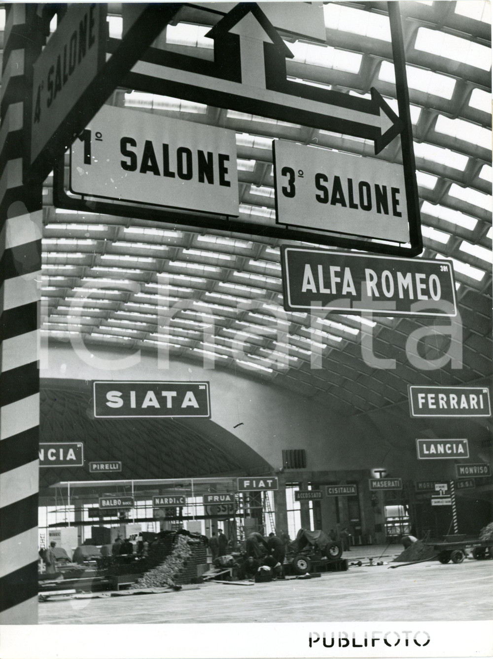 1953 TORINO ESPOSIZIONI - Preparativi per il 35° Salone dell'Automobile - Foto