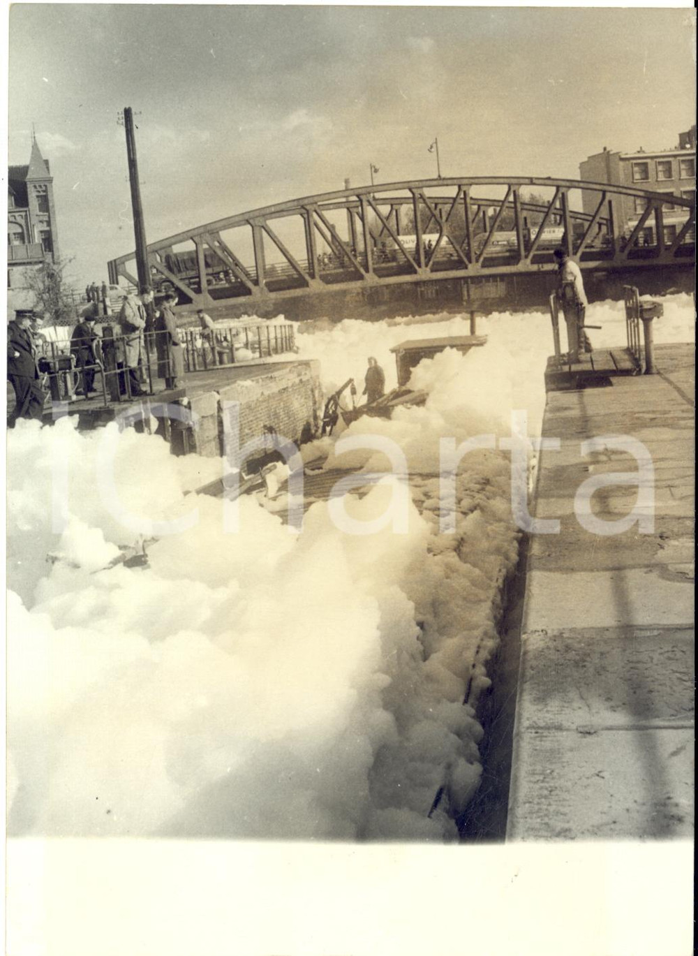 1959 COMINES Frontière FRANCE-BELGIQUE - Pollution due aux usines *Photo 13x18
