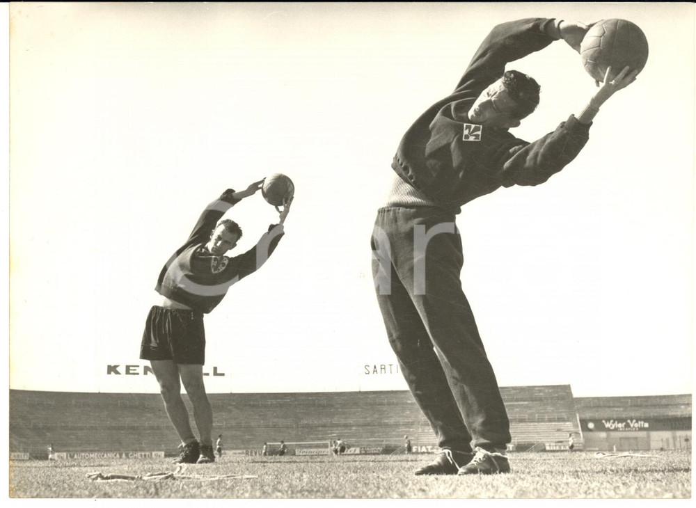 1955 ca FIRENZE CALCIO Allenamento FIORENTINA - Sergio CERVATO Ardico MAGNINI