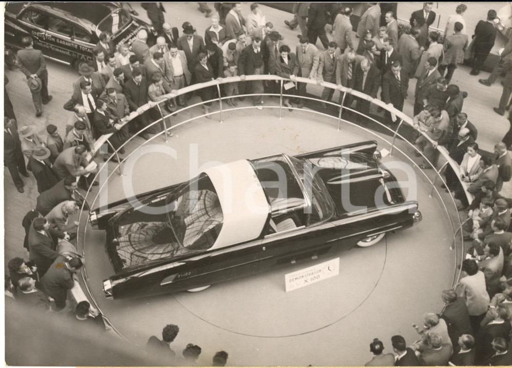 1953 PARIS Salon de l'Auto - La nouvelle FORD X-100 cabriolet *Photo 18x13 cm