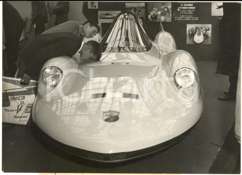 1957 PARIS Salon de l'Automobile - Auto ABARTH in esposizione *Foto 18x13