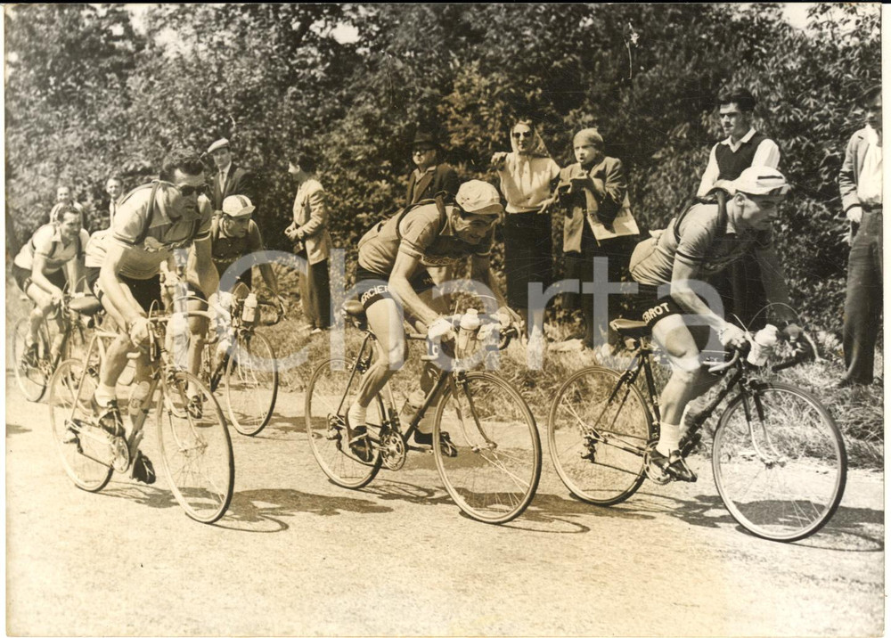1955 CYCLISME TOUR DE FRANCE LANDES Bernard GAUTHIER Louison BOBET - Photo 18x13
